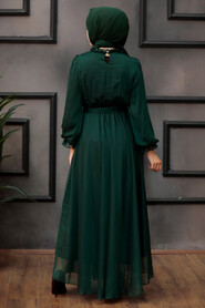 Green Hijab Dress 14231Y - 2