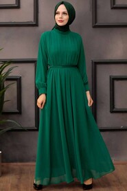 Green Hijab Dress 15280Y - 1