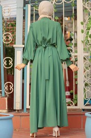 Green Hijab Dress 2247Y - 2