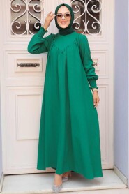 Green Hijab Dress 23211Y 