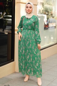Green Hijab Dress 2483Y - 2
