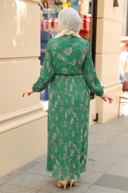 Green Hijab Dress 2483Y - 3