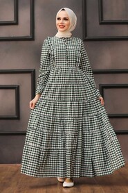 Green Hijab Dress 27090Y - 1