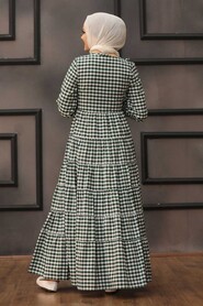 Green Hijab Dress 27090Y - 3