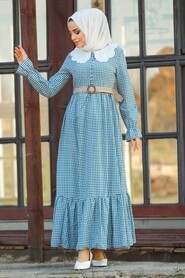Green Hijab Dress 2711Y - 1