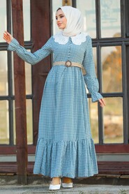Green Hijab Dress 2711Y - 2