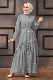 Green Hijab Dress 2731Y - 1