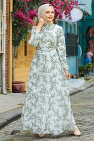 Green Hijab Dress 279012Y - 3