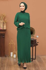 Green Hijab Dress 2860Y - 1