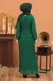 Green Hijab Dress 2860Y - 2