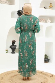 Green Hijab Dress 33420Y - 2