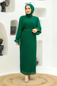 Green Hijab Dress 3343Y - 2