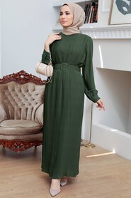 Green Hijab Dress 3369Y - 2