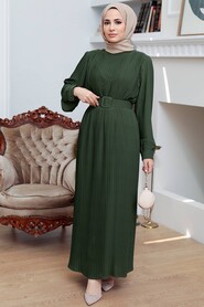 Green Hijab Dress 3369Y - 1