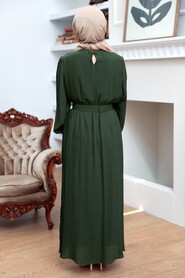 Green Hijab Dress 3369Y - 3