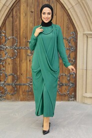 Green Hijab Dress 34281Y - 2