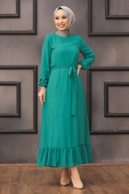Green Hijab Dress 5473Y - 1