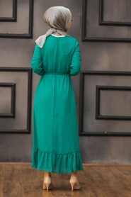 Green Hijab Dress 5473Y - 2