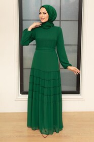 Green Hijab Dress 5712Y - 2