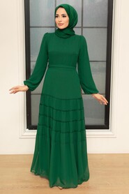 Green Hijab Dress 5712Y - 1