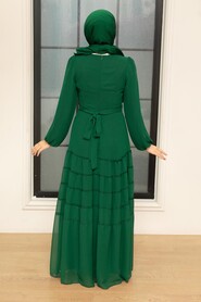 Green Hijab Dress 5712Y - 3