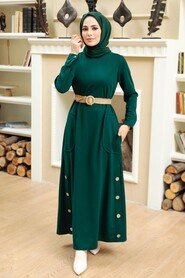 Green Hijab Dress 5804Y - 2