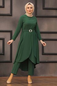 Green Hijab Dual Suit Dress 1400Y - 1