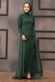  Plus Size Green Modest Wedding Dress 90000Y - 1