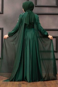  Elegant Green Muslim Fashion Evening Dress 2212Y - 3