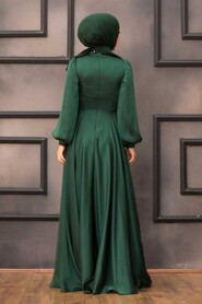  Luxury Green Islamic Clothing Evening Dress 22150Y - 5