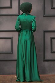  Long Green Muslim Prom Dress 25130Y - 3