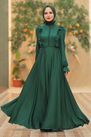 Green Hijab Evening Dress 2752Y - 1