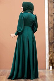  Luxorious Green Islamic Wedding Gown 3038Y - 3