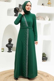  Green Turkish Muslim Wedding Dress 32150Y - 1