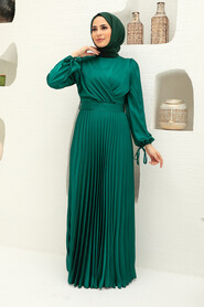  Elegant Green Islamic Clothing Wedding Dress 3452Y - 1