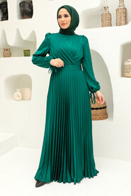  Elegant Green Islamic Clothing Wedding Dress 3452Y - 3
