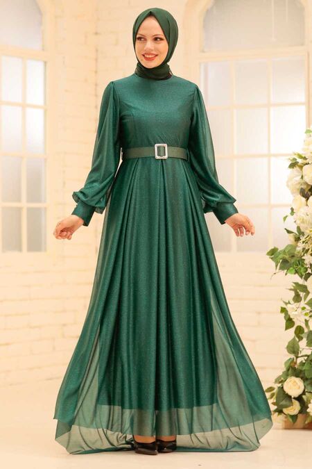 Luxury Green Muslim Prom Dress 4674Y - Neva-style.com