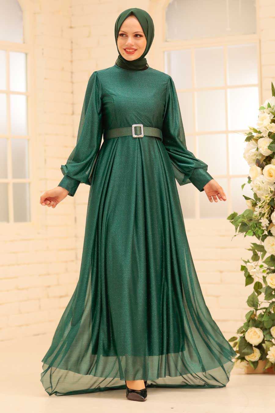 Luxury Green Muslim Prom Dress 4674Y - Neva-style.com