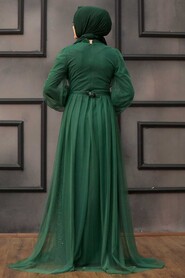  Luxorious Green Islamic Evening Gown 5383Y - 2