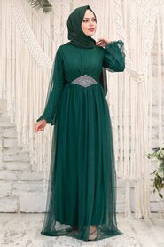  Stylish Green Modest Evening Gown 54230Y - 2