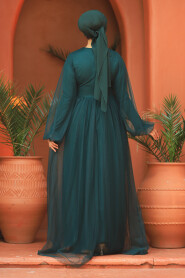  Stylish Green Modest Evening Gown 54230Y - 3