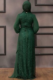  Elegant Green Islamic Clothing Prom Dress 5516Y - 2