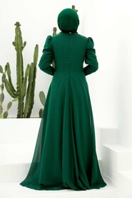 Plus Size Green Modest Islamic Clothing Wedding Dress 56280Y - 2
