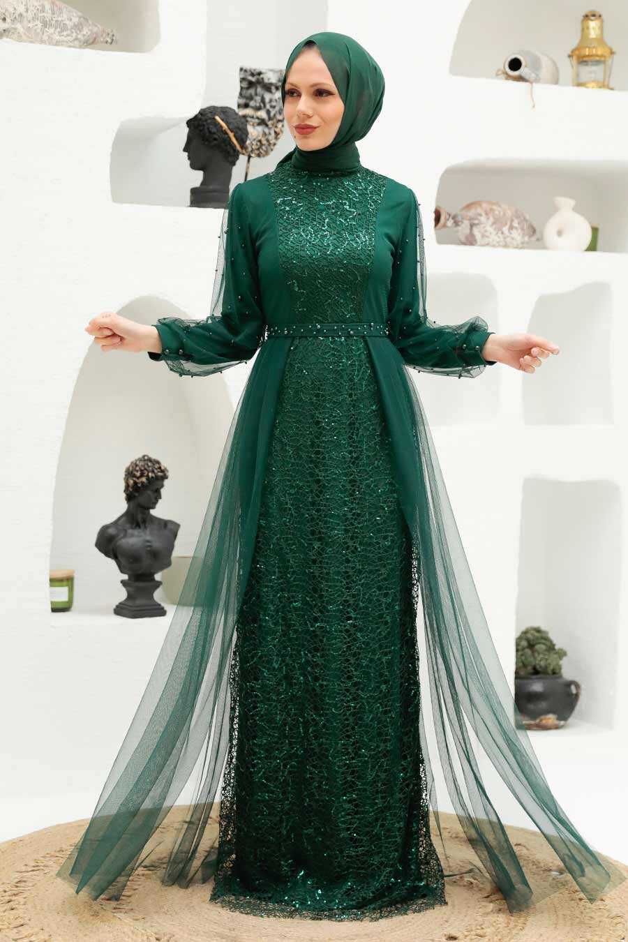 Buy Mermaid Wedding Dresses for Bride Long Sleeves Bridal Prom Evening Gowns  Formal, Dark Green, 16 Plus at Amazon.in