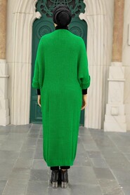 Green Hijab Knitwear Cardigan 4182Y - 3