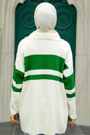 Green Hijab Knitwear Tunic 26961Y - 2