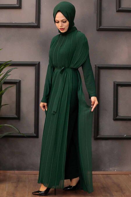 Green Hijab Overalls 30120Y - NEVA STYLE