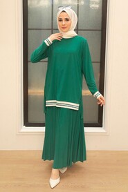 Green Hijab Suit Dress 50301Y - 1