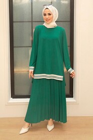 Green Hijab Suit Dress 50301Y - 2