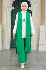 Green Hijab Triple Suit 52341Y - 1